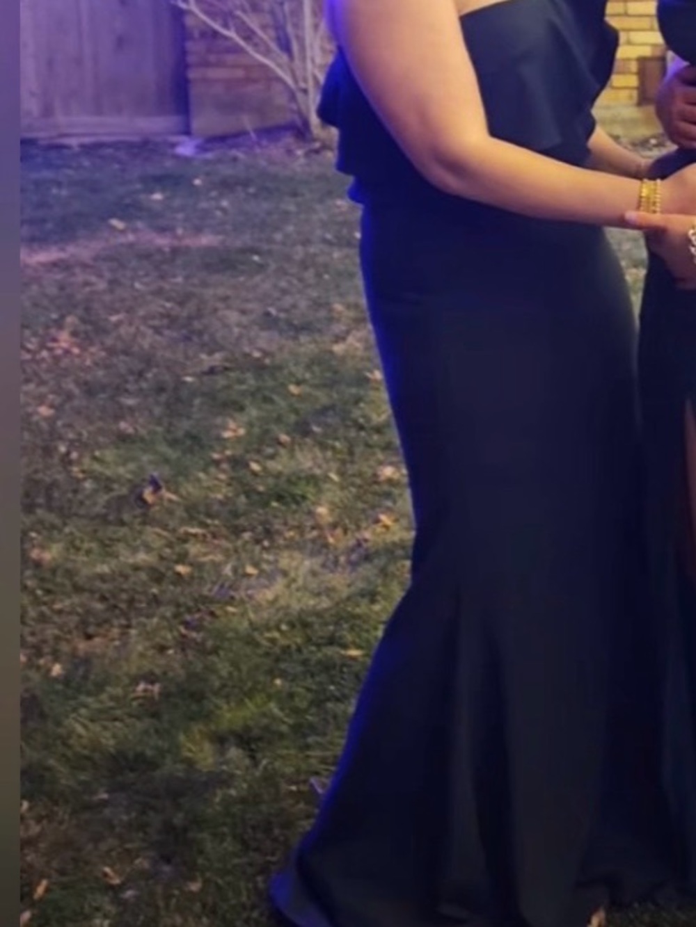 Lulu's Dark Green One-Shoulder Ruffle Maxi Dress - Picture 7 of 7